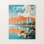 Quebra-cabeça Viagem Art Vintage da Austrália no Cairns<br><div class="desc">Cairns retro vetor viagem design. Cairns é uma cidade em Queensland,  Austrália,  na costa tropical nordeste do Extremo Norte de Queensland. Foi fundada em 1876 e é considerada a porta de entrada para a Excelente Barreira de Recife e a Floresta Tropica Molhada da Austrália.</div>