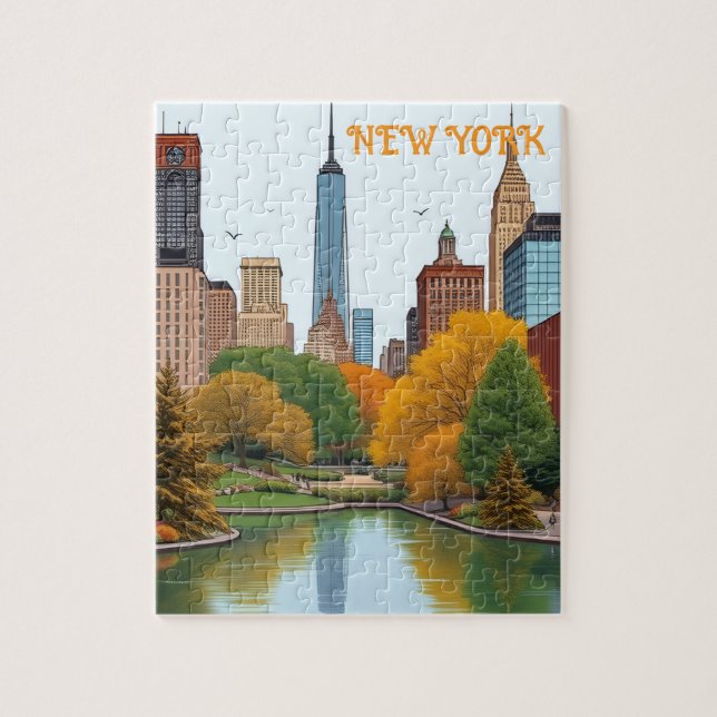 Quebra-cabeça Viagem clássica ao Central Park de Nova York  (Vertical)