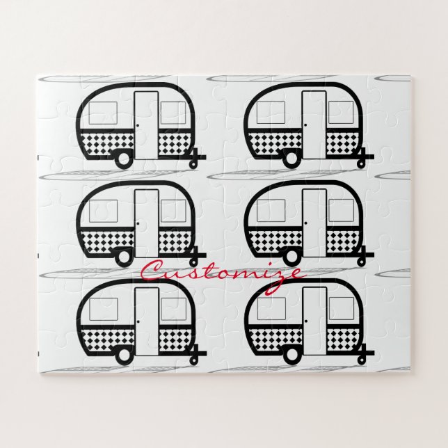 Quebra-cabeça Viagem clássico do reboque do caravana Thunder_Cov (Horizontal)