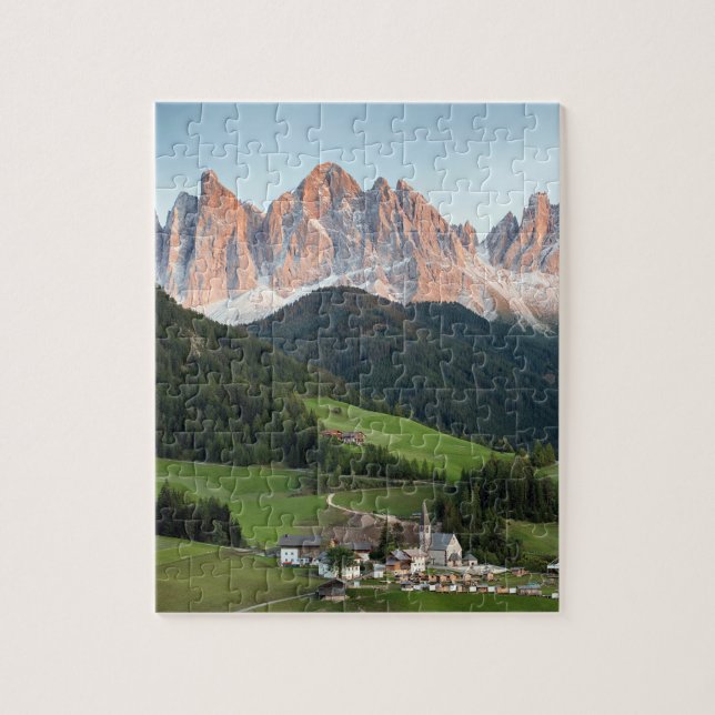 Quebra-cabeça Viagem das Montanhas Dolomite da Aldeia Alpina Cên (Vertical)