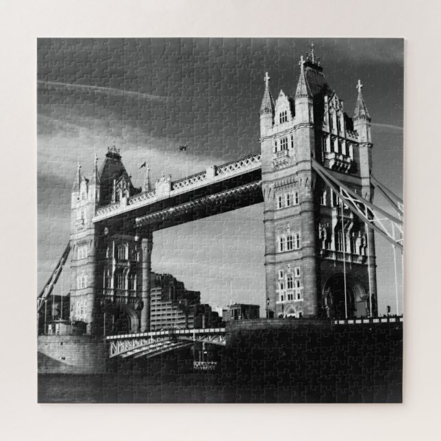 Quebra-cabeça Viagem de Arte da Ponte Black White London (Horizontal)
