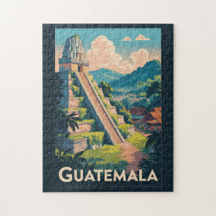 Quebra-cabeça Viagem de Ilustração do Parque Nacional do Tikal d