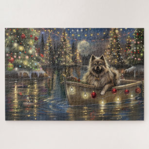 Quebra-cabeça Viagem Festiva de Natal do Keeshond