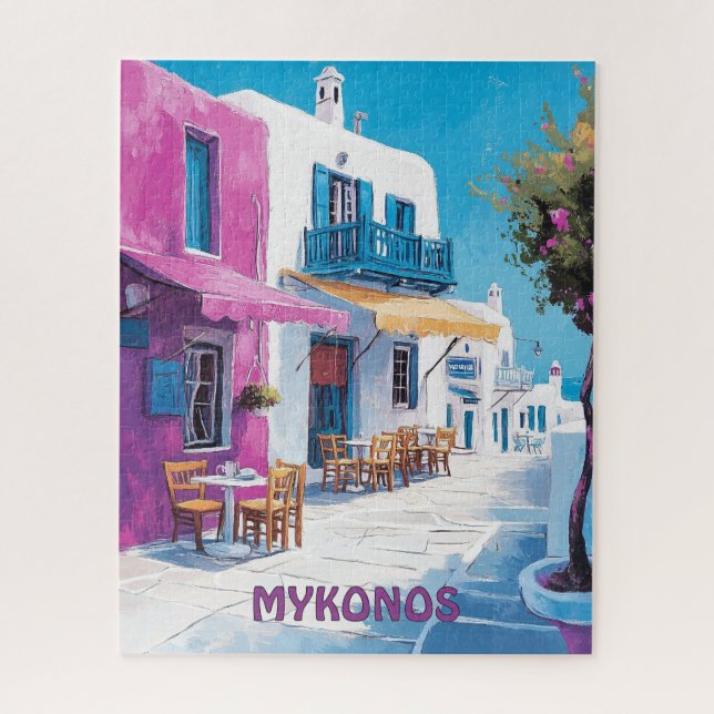 Quebra-cabeça Viagem para a Grécia do Mykonos (Vertical)
