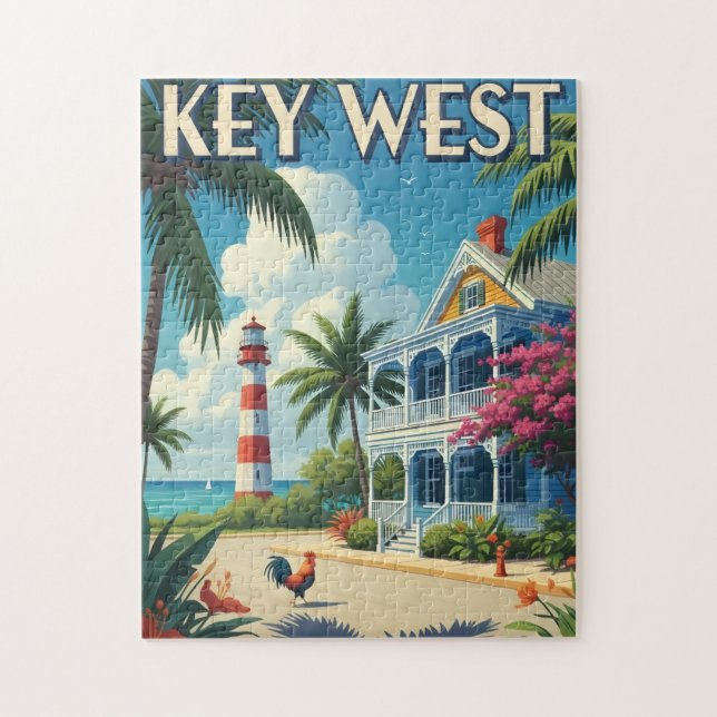 Quebra-cabeça Viagem para Key West Flórida (Vertical)