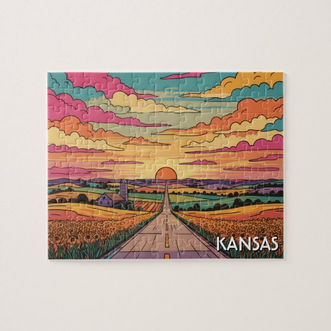Quebra-cabeça Viagem pelo Kansas (Horizontal)