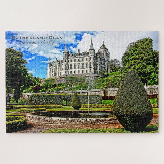 Quebra-cabeça Viagem Scotland Dunrobin Castle, Sutherland Clan (Horizontal)