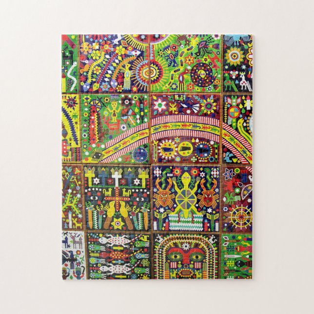Quebra-cabeça Viagem tribal maia mexicano de Boho da arte de (Vertical)