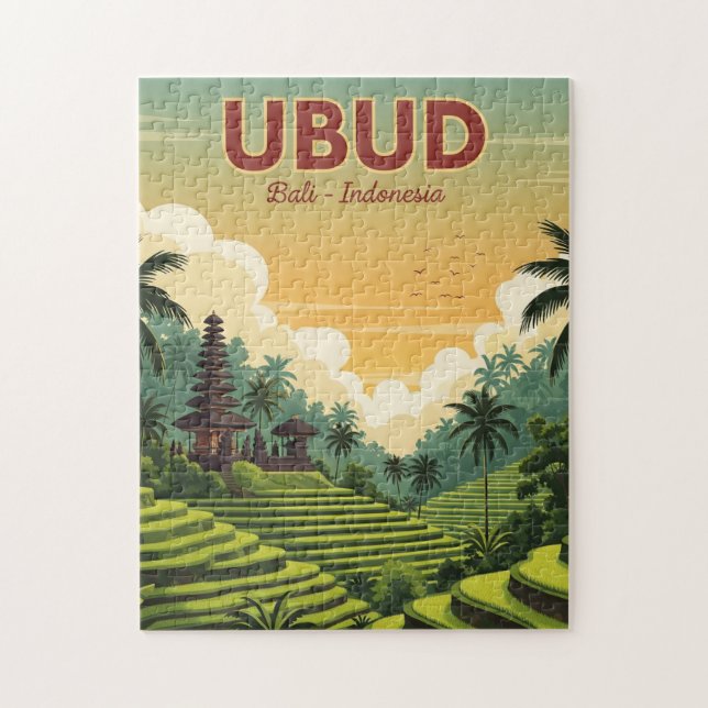 Quebra-cabeça Viagem Ubud Bali Indonésia (Vertical)