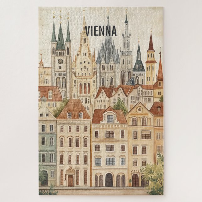 Quebra-cabeça Viagem Viena Áustria (Vertical)