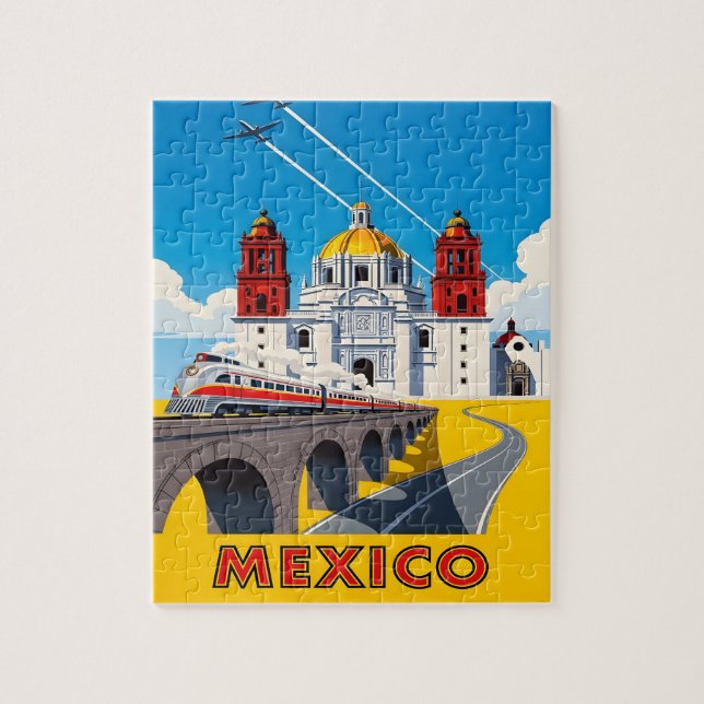 Quebra-cabeça Viagem vintage ao México (Vertical)
