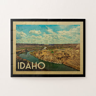 Quebra-cabeça Viagens vintage da garganta do rio Snake de Idaho