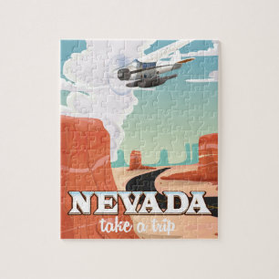Quebra-cabeça Viagens vintage da poster do estado de Nevada