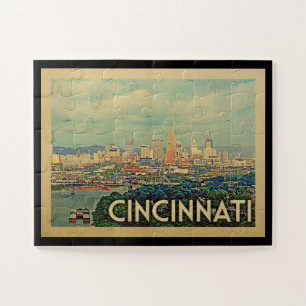 Quebra-cabeça Viagens vintage de Ohio Cincinnati