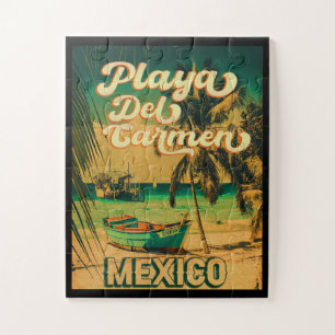 Quebra-cabeça Viagens vintage de Palm Play del Carmen