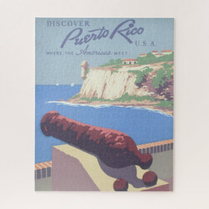 Quebra-cabeça Viagens vintage de Poster promovendo Porto Rico