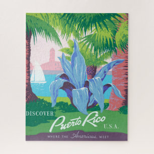 Quebra-cabeça Viagens vintage de Poster promovendo Porto Rico 2