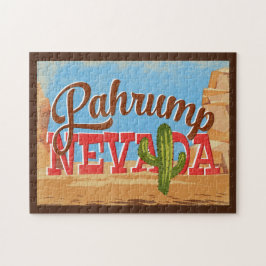 Quebra-cabeça Viagens vintage do Deserto do Cartoon de Pahrump N