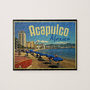 Quebra-cabeça Viagens vintage do México Acapulco