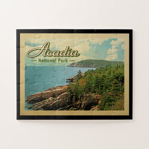 Quebra-cabeça Viagens vintage do parque nacional do Acadia