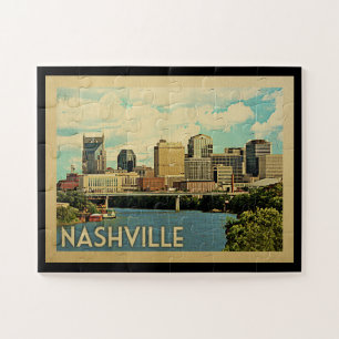 Quebra-cabeça Viagens vintage do Tennessee Nashville