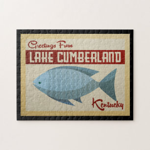 Quebra-cabeça Viagens vintage dos peixes de Cumberland do lago