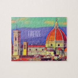 Quebra-cabeça Viagens vintage Florence Firenze Itália Church Duo