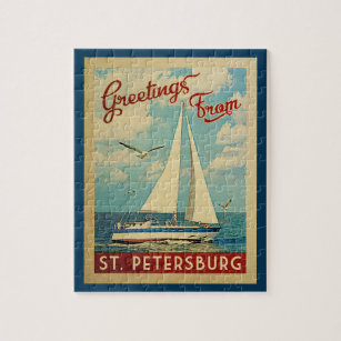 Quebra-cabeça Viagens vintage Florida do veleiro de St