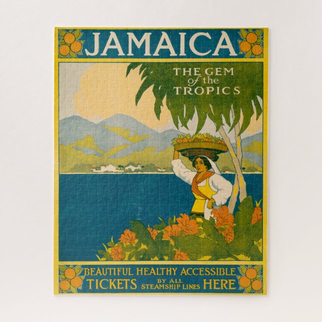 Quebra-cabeça Viagens vintage Para A Jamaica (Vertical)
