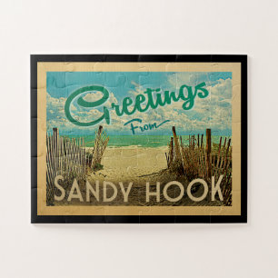 Quebra-cabeça Viagens vintage Sandy Hook Beach