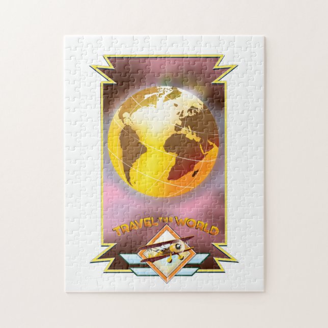 Quebra-cabeça Viajando pelo Globo Áureo Mundial (Vertical)
