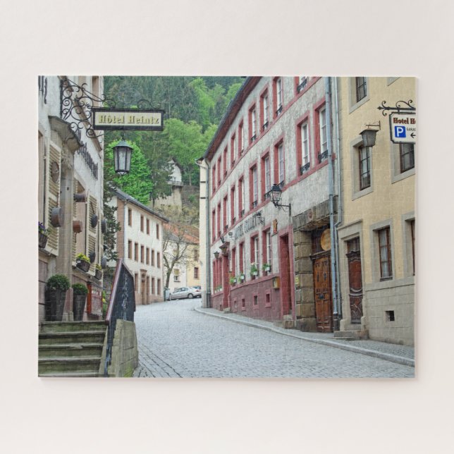 Quebra-cabeça Vianden, cena da rua do Luxemburgo (Horizontal)