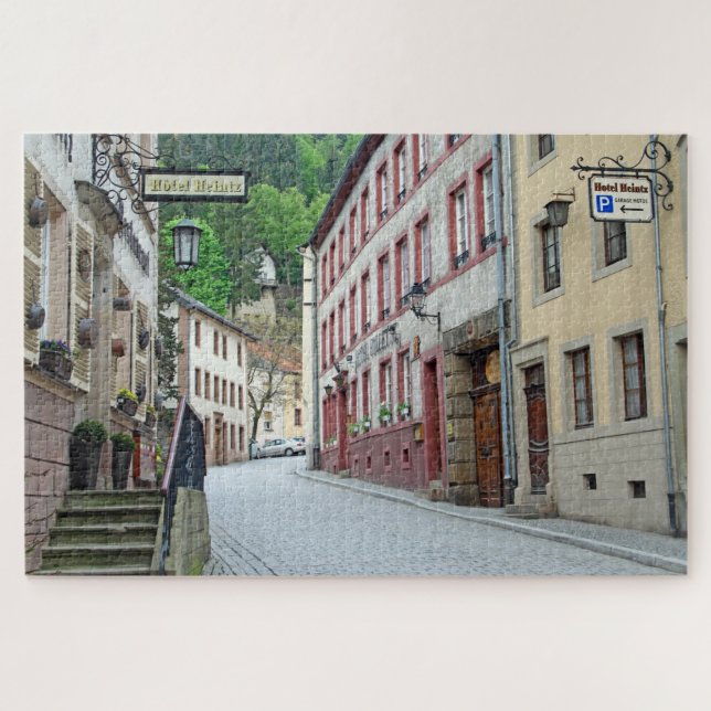 Quebra-cabeça Vianden, cena da rua do Luxemburgo (Horizontal)