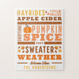 Quebra-cabeça Vibas de Queda Inspiradas no outono Moderno Person