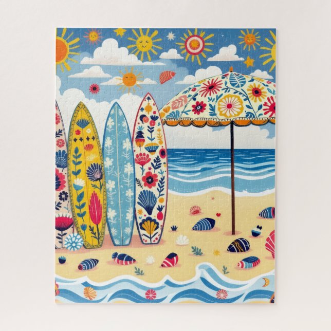 Quebra-cabeça Vibrações de Praia (Vertical)