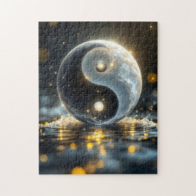 Quebra-cabeça Vibrações modernas de Yin e Yang Zen (Vertical)