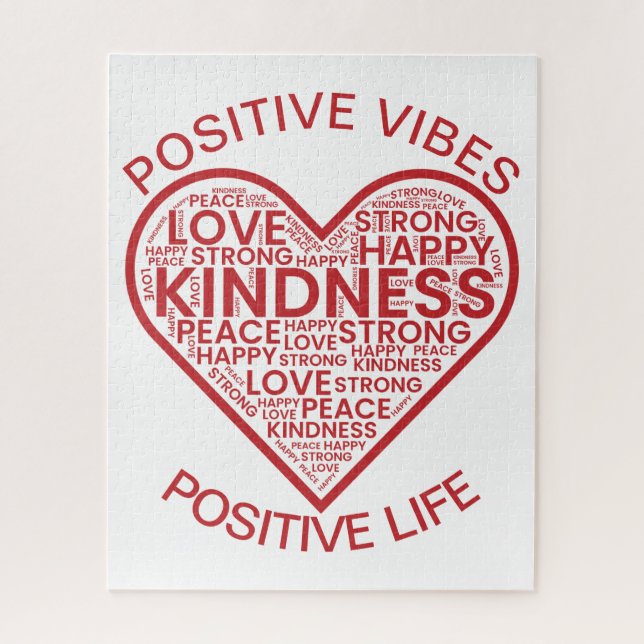 Quebra-cabeça Vibrações Positivas Vida Positiva (Vertical)
