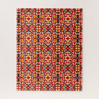 Quebra-cabeça Vibrant Tribal Fusion Geometric Symmetry Pattern