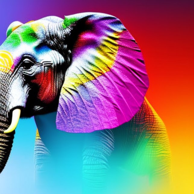 Quebra-cabeça Vibrante Elefante Porta-copos de Vidro com Caixa d (Criador carregado)
