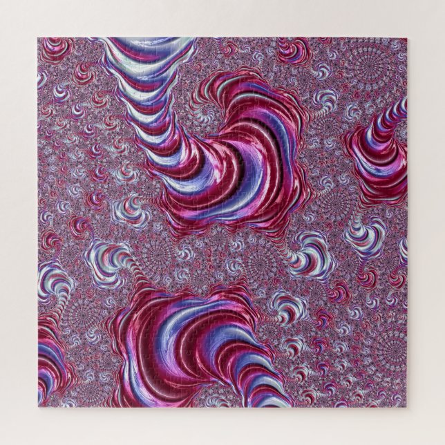 Quebra-cabeça Vibrante Shiny Groovy Trippy Espirando Arte Fracta (Vertical)