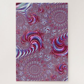 Quebra-cabeça Vibrante Shiny Groovy Trippy Espirando Arte Fracta