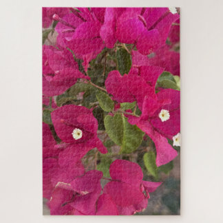 Quebra-cabeça Vibrantes Flores de Bougainvillea Rosa em Flor em 