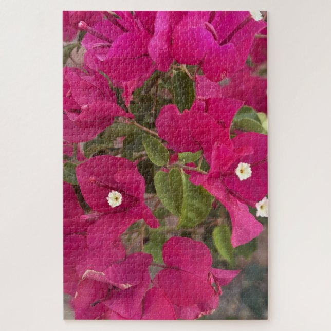 Quebra-cabeça Vibrantes Flores de Bougainvillea Rosa em Flor em  (Vertical)