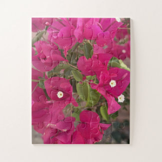 Quebra-cabeça Vibrantes Flores de Bougainvillea Rosa em Floração