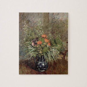 Quebra-cabeça Vida de Alfred Sisley ainda de flores selvagens