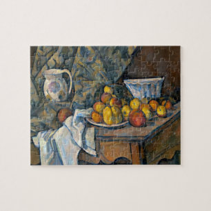 Quebra-cabeça Vida de Paul Cezanne ainda com maçãs e pêsseg