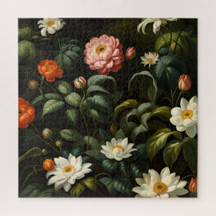 Quebra-cabeça Vida Floral Botânica de Jardim Antigo