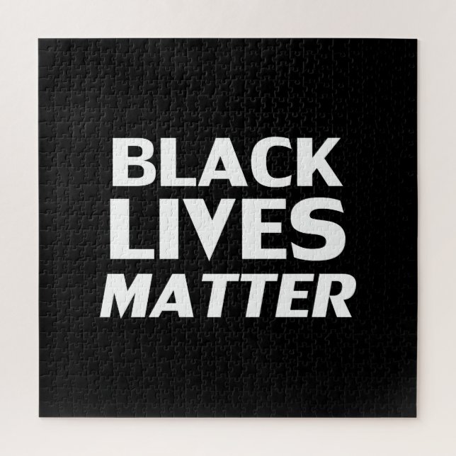 Quebra-cabeça "vida negra é matéria" - branco preto - (Vertical)