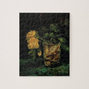 Quebra-cabeça Vidro com Rosas por Vincent van Gogh