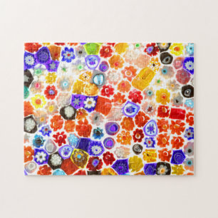 Quebra-cabeça VIDRO DE FLORA VENETIANO 11x14 POLEGADAS